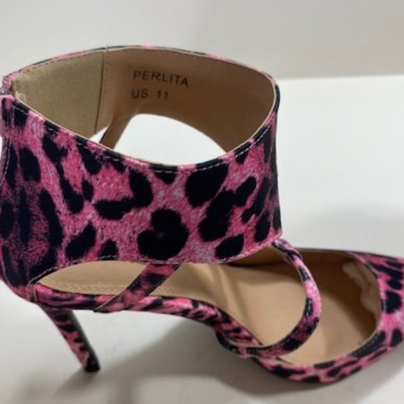 Perlita Pink and Black Leopard Heels - Picture 6 of 7